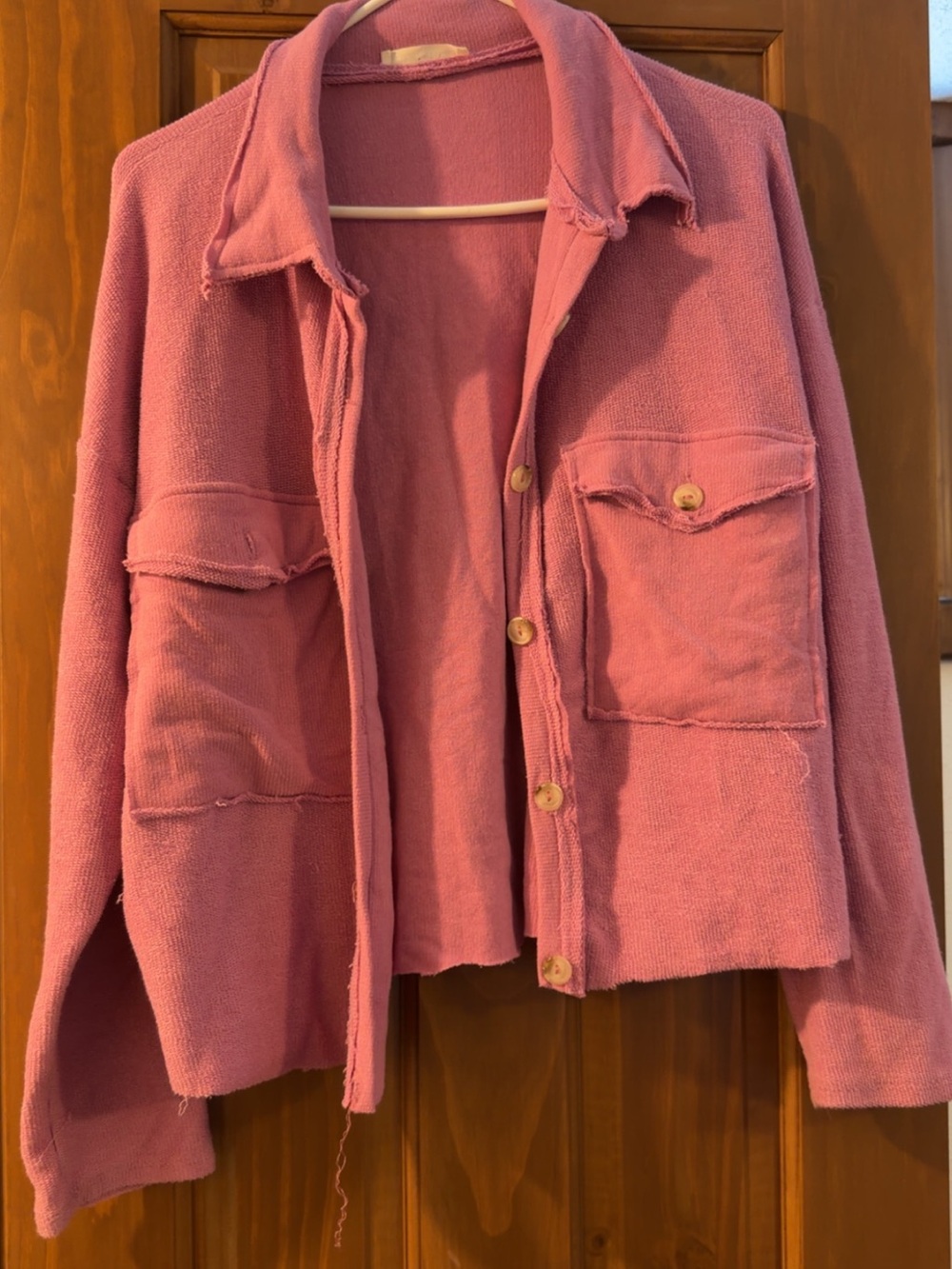 BUCKETLIST Pink Button-Front Jacket
